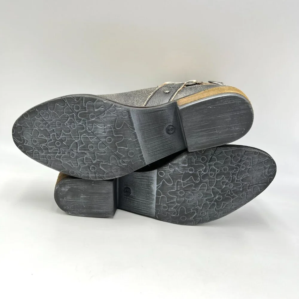 Chinese Laundry Womens Size 6 Black Distressed Austin Western Style‎ Ankle Boots